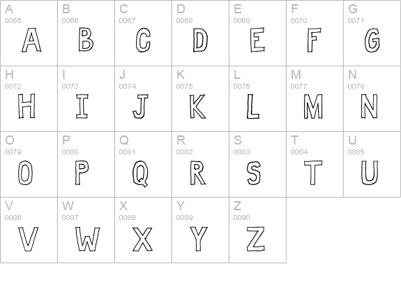 Fat Free uppercase A-Z preview
