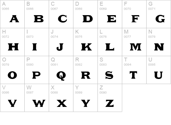 Fat Legs uppercase A-Z preview