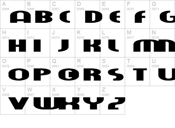 fatboy uppercase A-Z preview