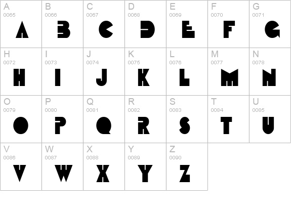Fatso Condensed Normal uppercase A-Z preview
