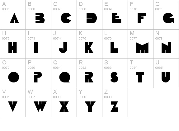Fatso Normal uppercase A-Z preview