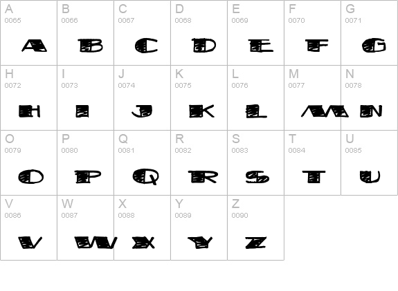 FatStack BB uppercase A-Z preview