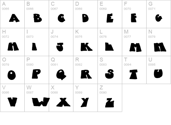 Fatty Bombatty uppercase A-Z preview