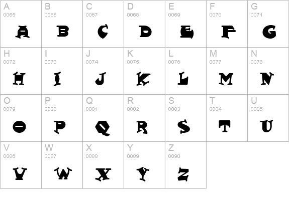 FattySnaxNF uppercase A-Z preview