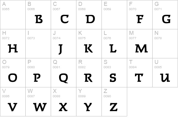 FaustBold uppercase A-Z preview