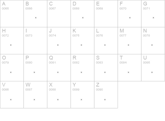 FaustExtraBoldTab uppercase A-Z preview