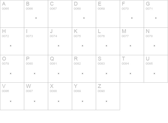 FaustMediumTab uppercase A-Z preview