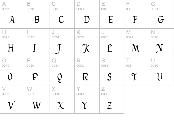 FaustusBold uppercase A-Z preview