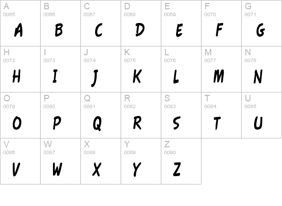 Fawn Script uppercase A-Z preview