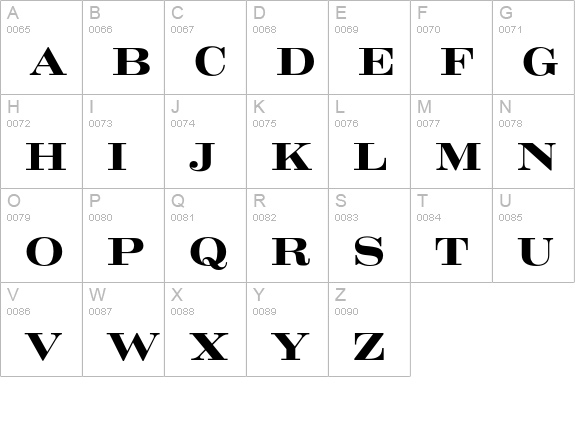 FC-CrawModern-Bold uppercase A-Z preview
