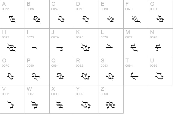 FCL-HeavyMossR1Ver10 uppercase A-Z preview