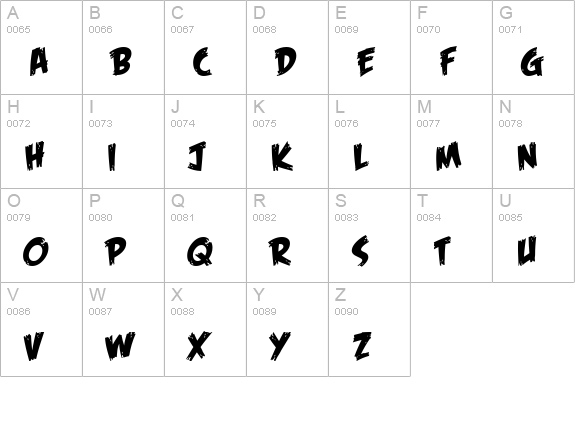 Feast of Flesh BB uppercase A-Z preview