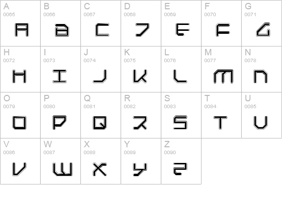Federapolis College uppercase A-Z preview