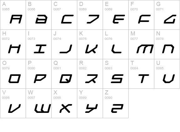 Federapolis Expanded Bold Italic uppercase A-Z preview