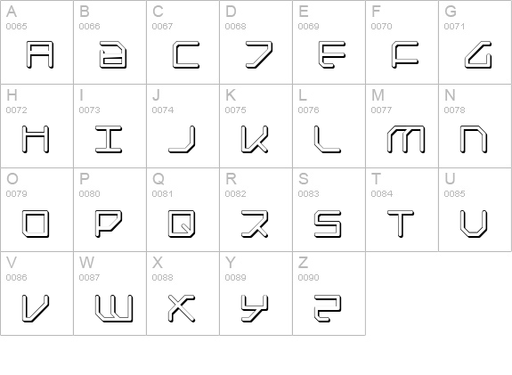 Federapolis Shadow uppercase A-Z preview