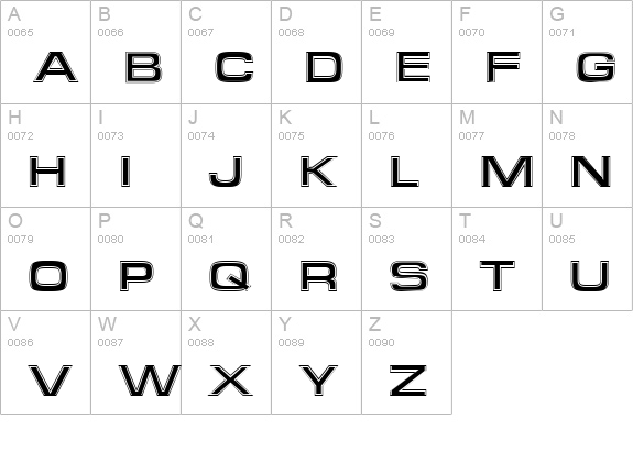 Federation Starfleet 2 uppercase A-Z preview