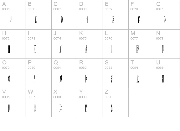 FedorovAnglo uppercase A-Z preview