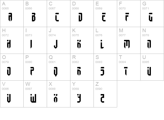 Fedyral uppercase A-Z preview