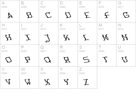 FeggoliteDancing uppercase A-Z preview