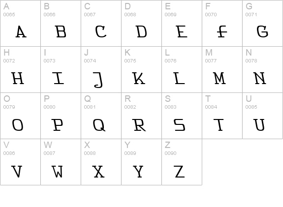 FeggoliteHatched uppercase A-Z preview