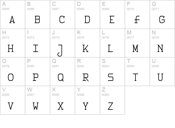 FeggoliteMono Bold uppercase A-Z preview