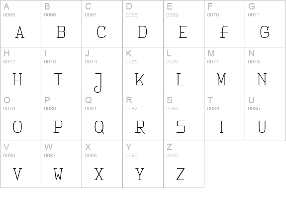 FeggoliteMono Plain uppercase A-Z preview