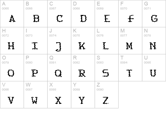 FeggoliteRuffled uppercase A-Z preview