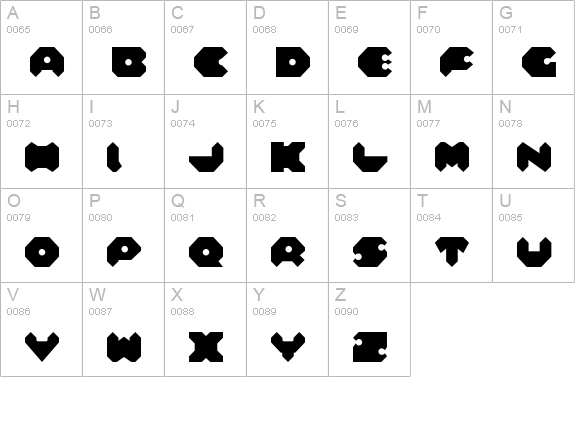 Feldercarb uppercase A-Z preview