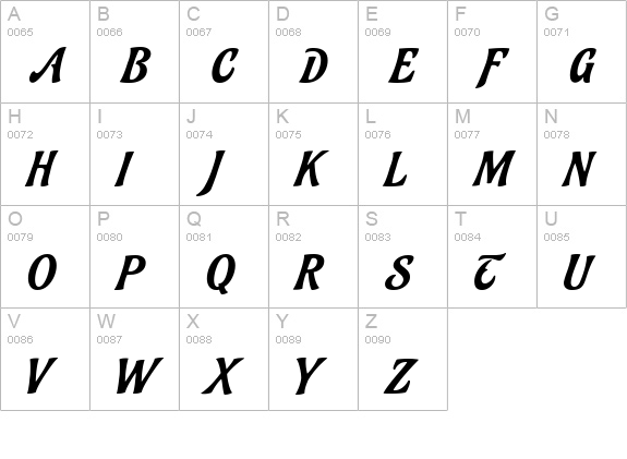 Felipe uppercase A-Z preview