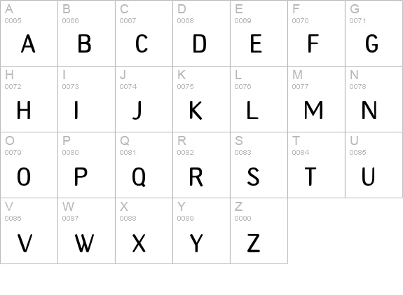 Felthgothic-Bold uppercase A-Z preview