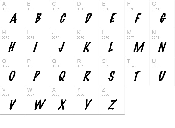 FeltMark Italic uppercase A-Z preview