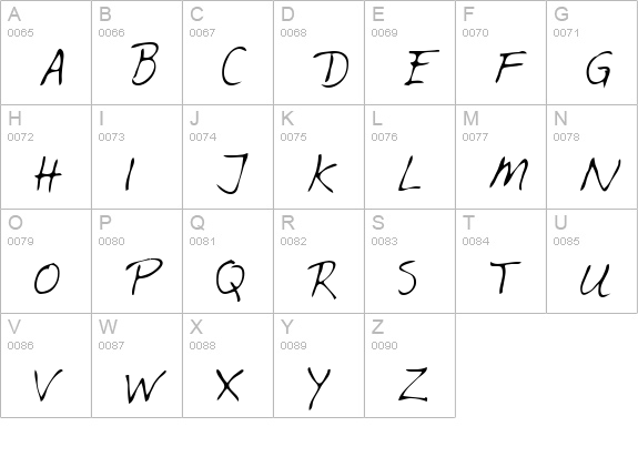 Feltpen uppercase A-Z preview