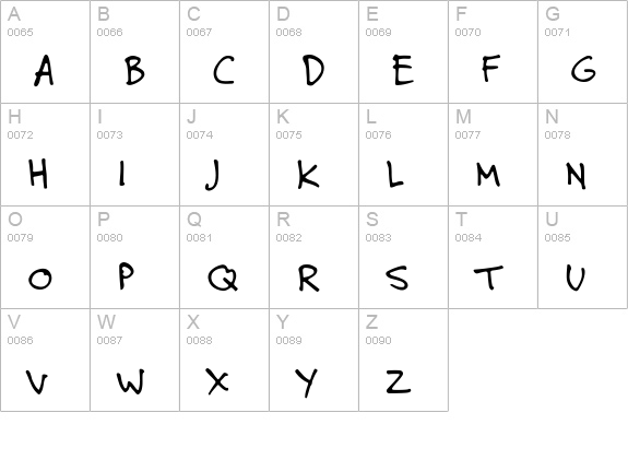FeltTipRoman uppercase A-Z preview