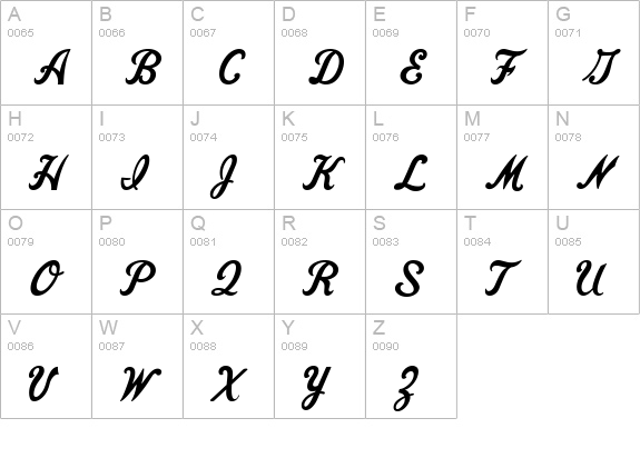 FenwayParkJF uppercase A-Z preview