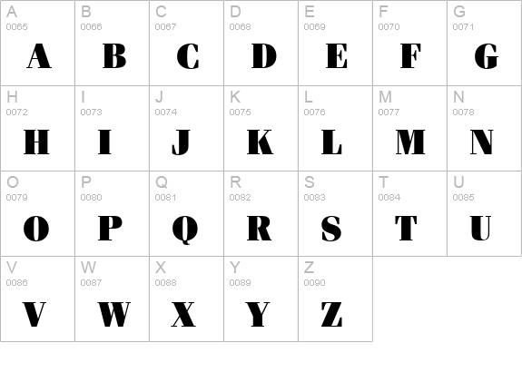 Ferrara-Ultra-Regular uppercase A-Z preview