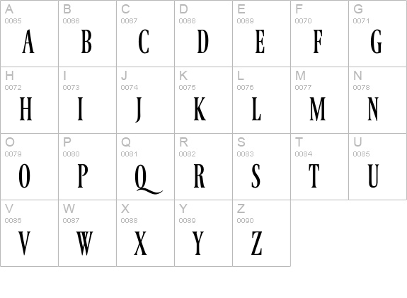 Ferrum uppercase A-Z preview