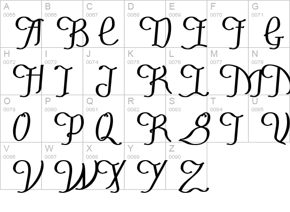 FestivalFlourish Bold uppercase A-Z preview