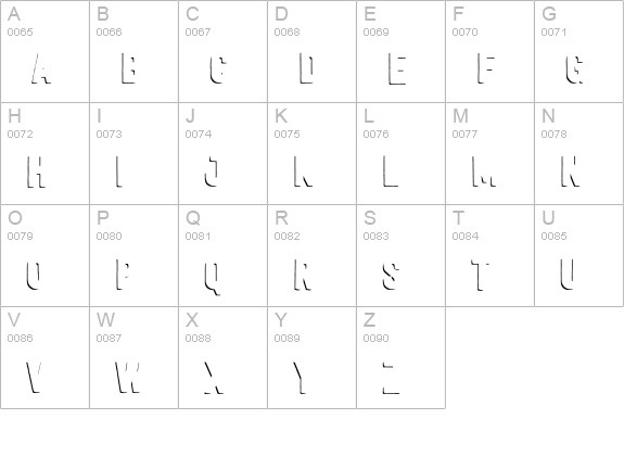 Festivo LC L Shadows uppercase A-Z preview
