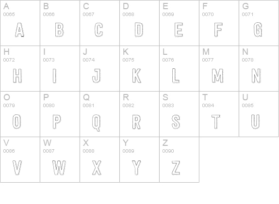 Festivo LC Outline Dots uppercase A-Z preview