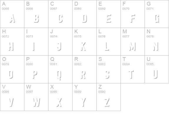 Festivo LC R Lines uppercase A-Z preview