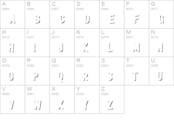 Festivo LC R Shadows uppercase A-Z preview