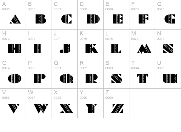 FeteAccompli uppercase A-Z preview