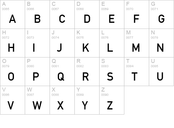 Fette-Mittelschrift-Regular uppercase A-Z preview
