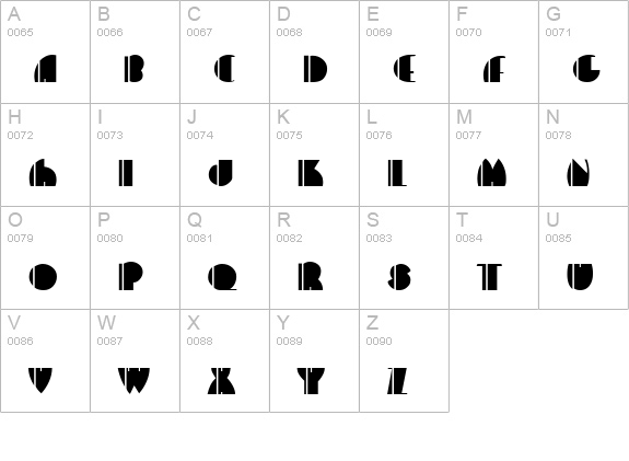 Feuilleton uppercase A-Z preview