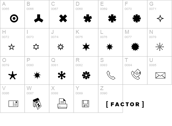 FFDingbests uppercase A-Z preview