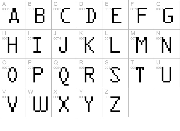 FFF Agent Trial uppercase A-Z preview