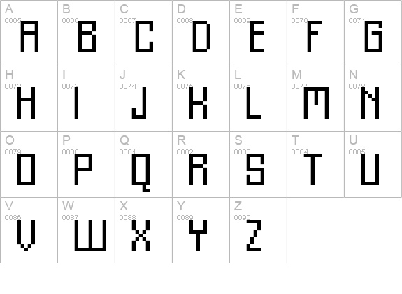 FFF Alaska uppercase A-Z preview