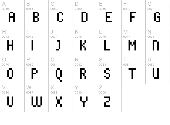 FFF Aquarius uppercase A-Z preview