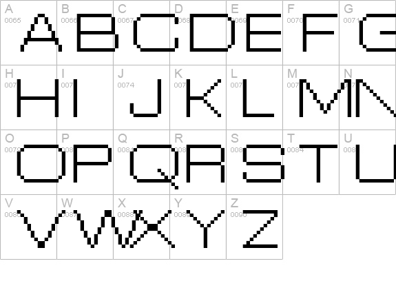 FFF Cosmos Condensed uppercase A-Z preview
