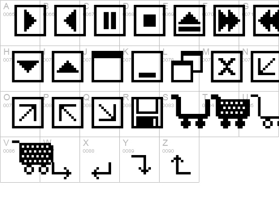 FFF Extras 2 uppercase A-Z preview